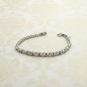 Elegant Tennis  Bracelet with Rhinestone Accents